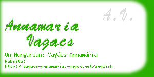annamaria vagacs business card