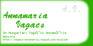 annamaria vagacs business card
